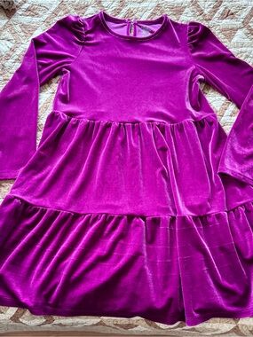George Velvet Dress in Vibrant Fuchsia